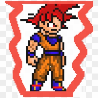Goku Super Saiyan God - Super Saiyan God Pixel Art Clipart