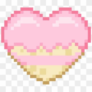 Heart Pixel Sweets Candy Cookie Pink Cute Kawaii Pastel - Bunny Gif Pixel Art Clipart
