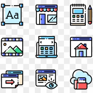 Web Design - Machinery Icons Clipart