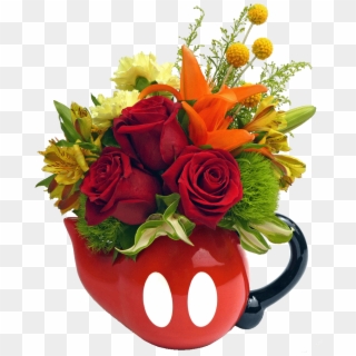 Mickey Mouse Pants Teapot Bouquet - Mickey Y Minnie Mouse Flowers Clipart