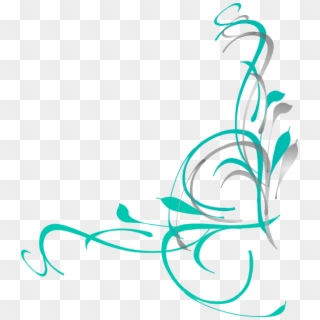 528 X 598 8 - Turquoise Flowers Clip Art - Png Download