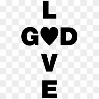 Image Royalty Free Stock Love Typography Big Image - God Is Love Black And White Clipart