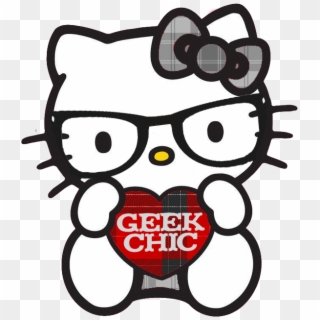 Geek Clipart Transparent - Hello Kitty In Glasses - Png Download