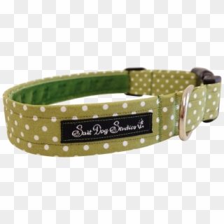Green Polka Dot Dolly Dog Collar - Belt Clipart
