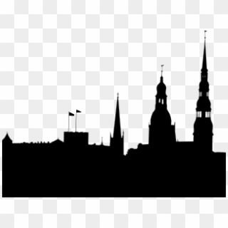 Panorama Clipart City Silhouette - Riga Cathedral - Png Download