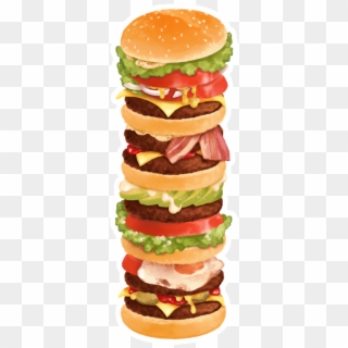 500 X 750 6 - Stack Of Burgers Png Clipart