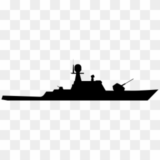 Military Silhouette Clip Art - Naval Ship Clipart - Png Download