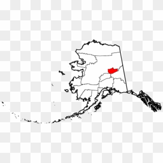 Map Of Alaska Highlighting Fairbanks North Star Borough - Fairbanks Alaska Mapa Clipart