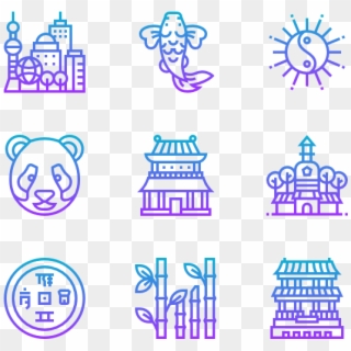 China Symbols - Chinese Symbols Icons Clipart