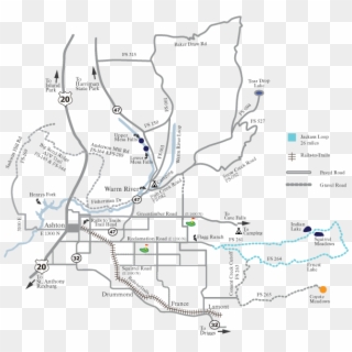 Jackass Loop - 26 Miles - Map Clipart