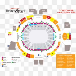 For Additional Details Please Contact The Food & Beverage - Thomas Mack Center Map Clipart