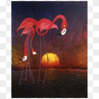 Painting By Stephen Kline - Flamingo Painting Clipart