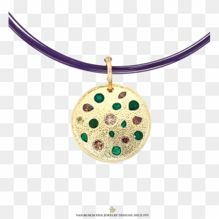 Multi-color Diamond And Emerald Gold Sphere Van Busch - Locket Clipart