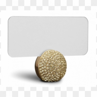 Pave Sphere Place Card Holders, Gold Clipart