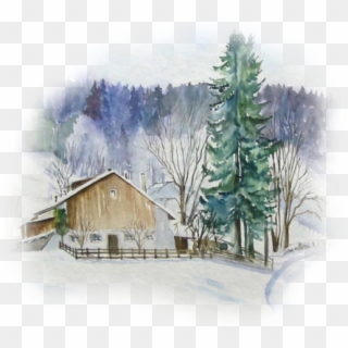 Maison En Hiver - Snow Clipart