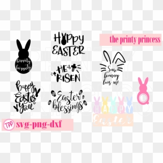 Happy Easter Bunny Svg Design File Svg Png Dxf Example - Happy Easter Svg Free Clipart