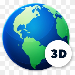 Globe Geography 3d 4 - World Map Clipart