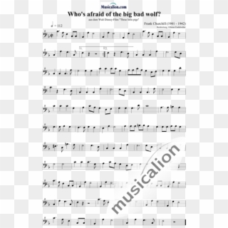 Who's Afraid Of The Big Bad Wolf - Sheet Music Clipart