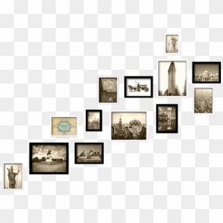 Stair Photo Wall Photo Frame Hanging Wall Wash Creative - Wall Decoration Frame Png Clipart