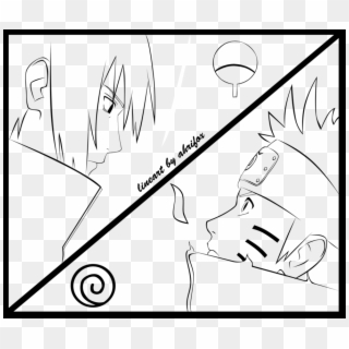 Drawing Sasuke Naruto Shippuden - Line Art Clipart