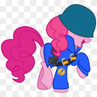 A Vector Of A Soldier Pinkie Pie I Did - Tf2 Pinkie Pie Clipart
