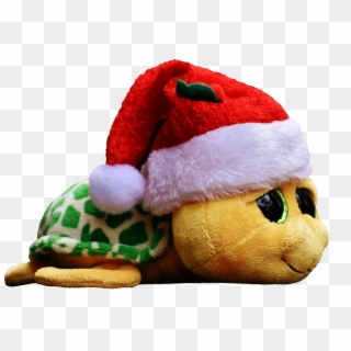 Christmas,turtle,soft Toy,cute,santa Hat,funny,christmas - Schildkröte Weihnachten Clipart