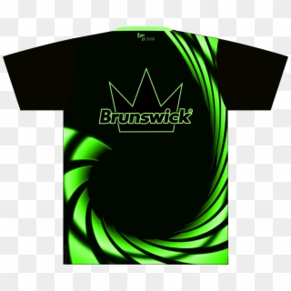 Brunswick Black/green Swirl Dye-sublimated Shirt - T Shirt Design Sublimation Clipart