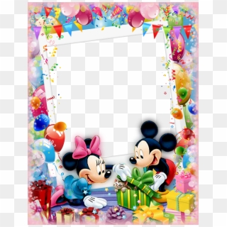 Mickey Mouse And Friends, Mickey Minnie Mouse, Disney - Border Birthday Photo Frames Clipart