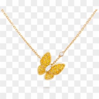 Two Butterfly Pendant - Van Cleef Butterfly Necklace Clipart