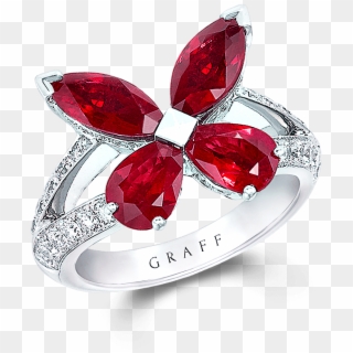 A Graff Classic Butterfly Ruby And Diamond Ring With - Graff Butterfly Ring Clipart