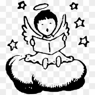 Baby Angel Png Black And White Transparent Baby Angel - Boy Angel Clip Art Black And White