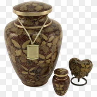 Golden Butterfly Adult Urn - Vase Clipart