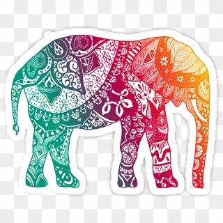 #elephant #colorful #tumblr #freetoedit - Elephant Laptop Sticker Clipart