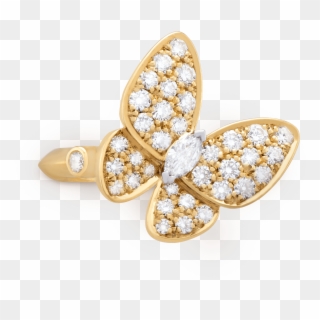 Two Butterfly Ring, - Earrings Clipart