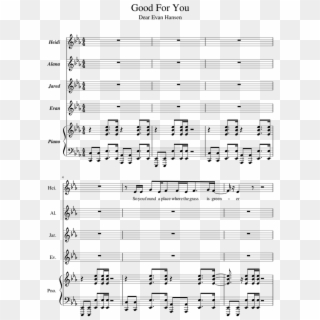 Good For You, Dear Evan Hansen - Ariana Grande Music Sheets Flute Clipart