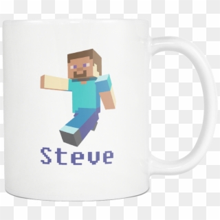 Minecraft Mug Steve,11oz White Ceramic Mug - Super Smash Bros Steve Clipart