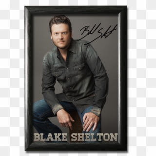 Autographed And Framed Blake Shelton Poster - Poster Clipart
