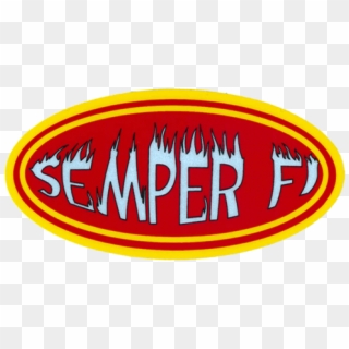 "semper Fi" Reflective Motorcycle Helmet Decal - Oval Clipart