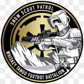 Snow Scouts Gold - Patch Star Wars Scout Trooper Clipart
