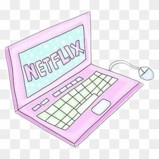 Pink Green Blue - Netflix On Laptop Png Clipart