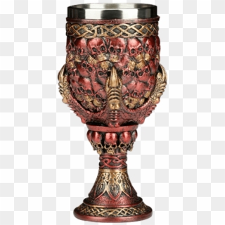Red Skulls Dragon Claw Goblet - Antique Clipart