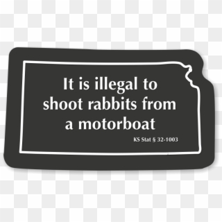 Kansas Rabbits Safety Novelty Law Sign - Wifi Albania Clipart