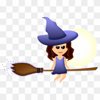 Halloween Night Witch Flight Magic - Witch Clipart