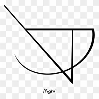 Sigil Athenaeum So, I Have A Deep Love For The Night - Magic Symbol For Night Clipart