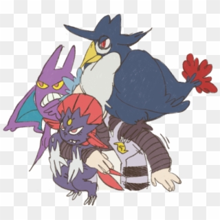 Galactic Boss Cyrus Trying To Hold Three Of His Pokemon - Cyrus And Honchkrow Clipart