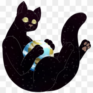 Big Night Cat - Black Cat Clipart