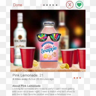 Pink Lemonade Snapple - Distilled Beverage Clipart