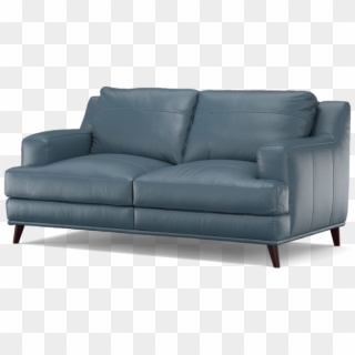 Blue Leather Sofa - Studio Couch Clipart