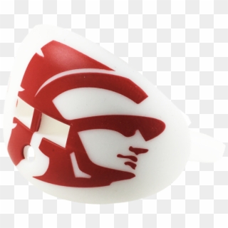 Usc-trojan Head White Cardinal Football Mouthguard - Emblem Clipart