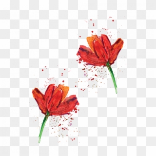Temporary Tattoo Poppies - Orange Lily Clipart